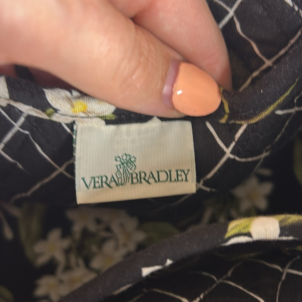 VERA BRADLEY Retired Jasmine Print Quilted Tote USA Made q18 - Picture 10 of 11